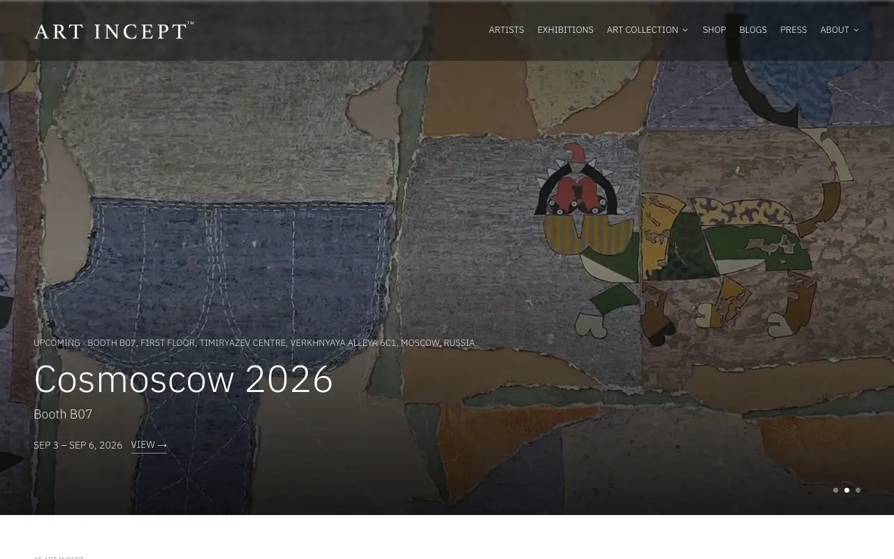 Art Incept - A gallery and artist platform for a Gurgaon art studio
